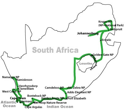 South Africa map