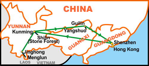 map of southern china